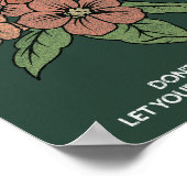 laat je  bloemenliefhebber je bloemen poster (Hoek)