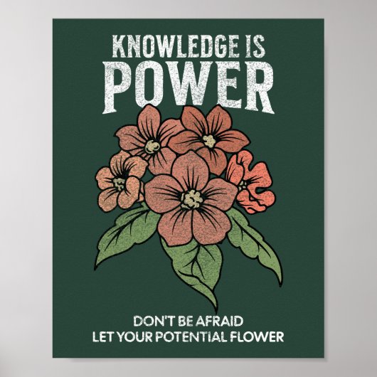 laat je  bloemenliefhebber je bloemen poster (Voorkant)
