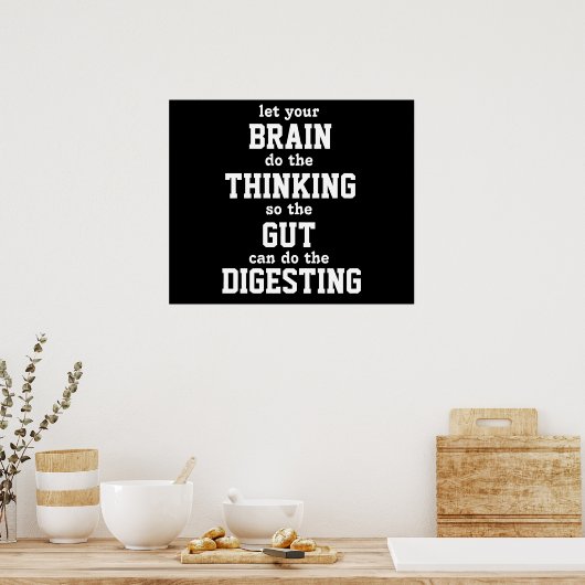 Laat je brein Poster denken (Keuken)