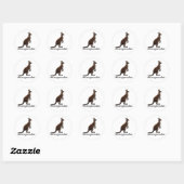🎨 Laat je creativiteit de vrije loop met Kangaroo Ronde Sticker (Vel)