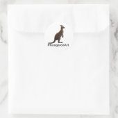 🎨 Laat je creativiteit de vrije loop met Kangaroo Ronde Sticker (Tas)