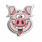 Laat je creativiteit de vrije loop met Pig Sticker (Voorkant)