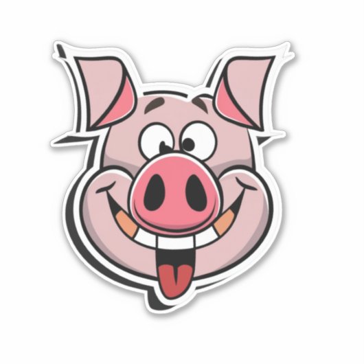 Laat je creativiteit de vrije loop met Pig Sticker (Voorkant)