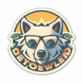 Laat je creativiteit de vrije loop met Wolf-thema  Sticker (Voorkant)