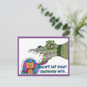 Laat je demonen niet winnen! Briefkaart (Staand voorkant)