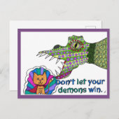 Laat je demonen niet winnen! Briefkaart (Voorkant / Achterkant)