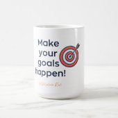 Laat je doelen verwezenlijken door koffie te mokke koffiemok (Center)