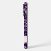 Laat je Dromen Bloeien - Blush Paarse Patroon iPhone Hoesje (Linkerkant)