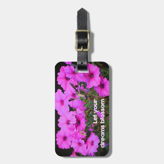 Laat je dromen bloesem bloeien bagagelabel (Voorkant verticaal)