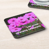 Laat je dromen bloesem bloeien bier onderzetter (Linkerzijde)