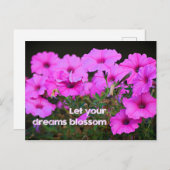 Laat je dromen bloesem bloeien briefkaart (Voorkant / Achterkant)