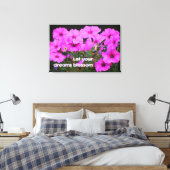 Laat je dromen bloesem bloeien canvas afdruk (Insitu (Slaapkamer))