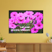 Laat je dromen bloesem bloeien canvas afdruk (Insitu (Woonkamer))