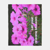 Laat je dromen bloesem bloeien fleece deken (Voorkant)