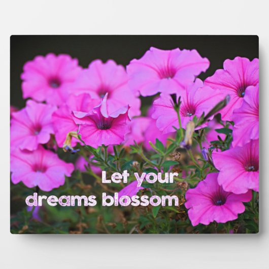 Laat je dromen bloesem bloeien fotoplaat (Voorkant)