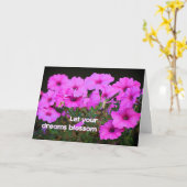 Laat je dromen bloesem bloeien kaart (Gele Bloem)