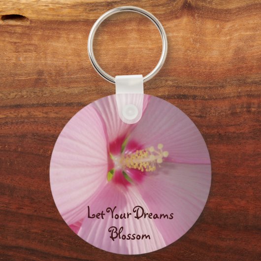 Laat je dromen bloesem bloeien sleutelhanger (Voorkant)