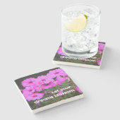 Laat je dromen bloesem bloeien stenen onderzetter (Zijkant)