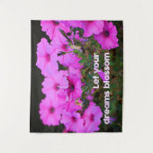 Laat je dromen bloesem bloeien wandkleed (Voorkant)