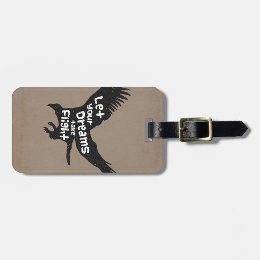 Laat je dromen de vlucht nemen bagagelabel (Voorkant horizontaal)