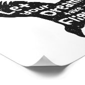 Laat je dromen een zwarte vlieger maken poster (Hoek)