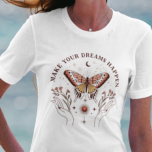 Laat je dromen gebeuren door Boho Butterfly T-shirt