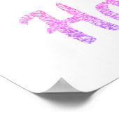 Laat je dromen gebeuren door regenbooglitter poster (Hoek)