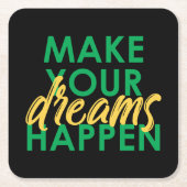 Laat je dromen gebeuren kartonnen onderzetters (Voorkant)