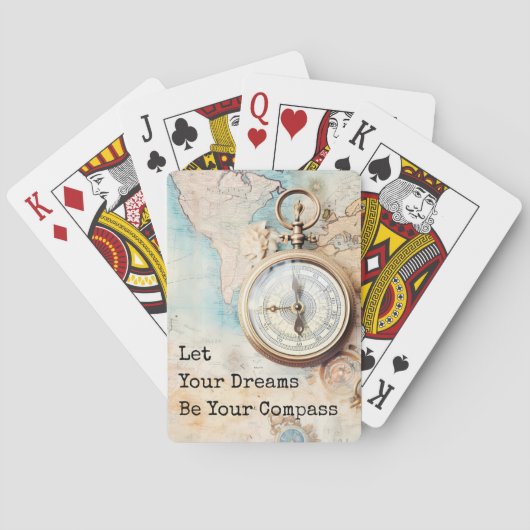 Laat je dromen je kompas zijn pokerkaarten (Achterkant)
