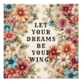 Laat je dromen je vleugels fotoprint zijn foto afdruk (Voorkant)