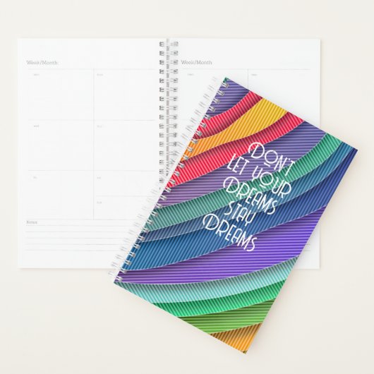 Laat je dromen niet blijven dromen Boho kleuren Planner (Display)