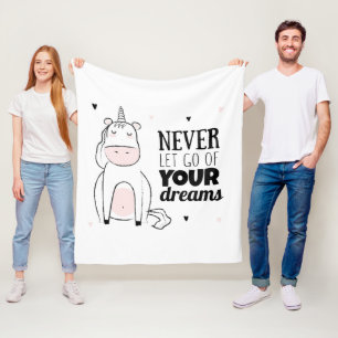Laat je dromen nooit los fleece deken