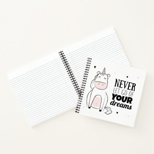 Laat je dromen nooit los notitieboek (Binnen)