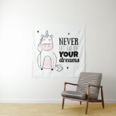 Laat je dromen nooit los wandkleed (In situ)