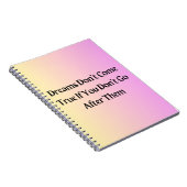 Laat je dromen uitkomen als Inspirerend Notitieboe Notitieboek (Rechterzijde)