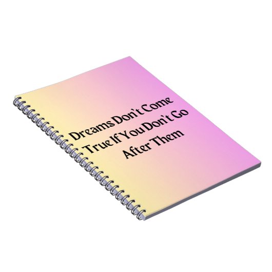 Laat je dromen uitkomen als Inspirerend Notitieboe Notitieboek (Rechterzijde)