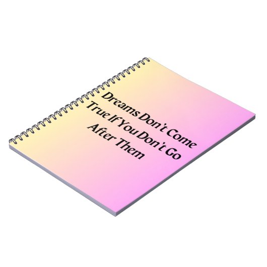 Laat je dromen uitkomen als Inspirerend Notitieboe Notitieboek (Linkerzijde)