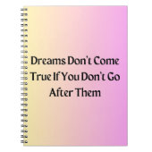 Laat je dromen uitkomen als Inspirerend Notitieboe Notitieboek (Voorkant)