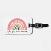 Laat je dromen uitkomen met echte regenboog bagagelabel (Voorkant horizontaal)