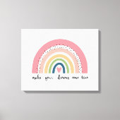 Laat je dromen uitkomen met echte regenboog canvas afdruk (Voorkant)