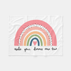 Laat je dromen uitkomen met echte regenboog fleece deken