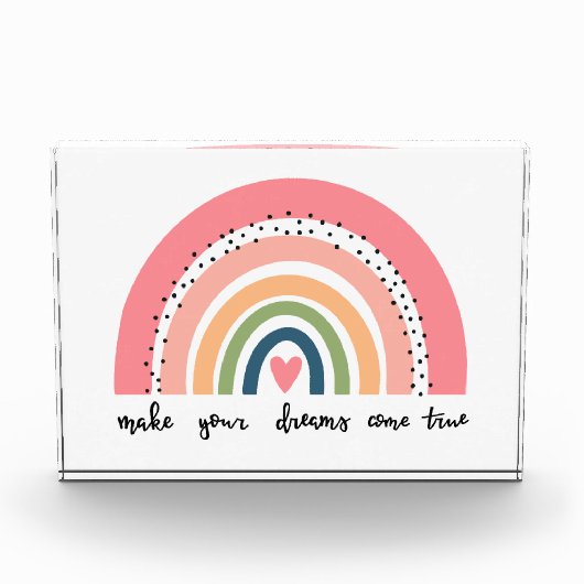 Laat je dromen uitkomen met echte regenboog fotoblokken (Voorkant)
