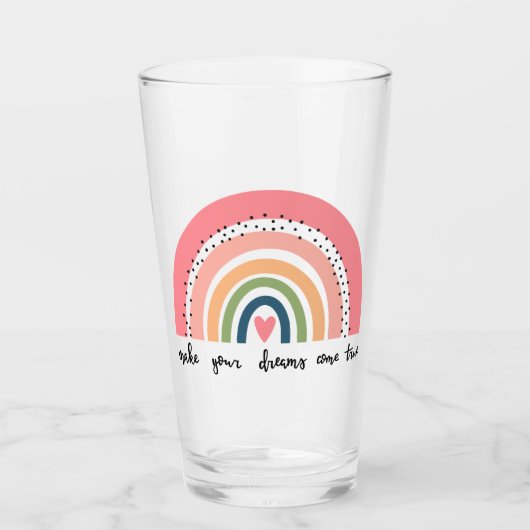 Laat je dromen uitkomen met echte regenboog glas (Voorkant)