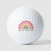 Laat je dromen uitkomen met echte regenboog golfballen (Voorkant)