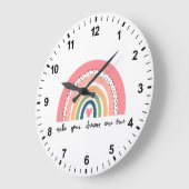 Laat je dromen uitkomen met echte regenboog grote klok (Hoek)