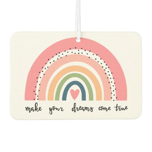 Laat je dromen uitkomen met echte regenboog luchtverfrisser (Voorkant)
