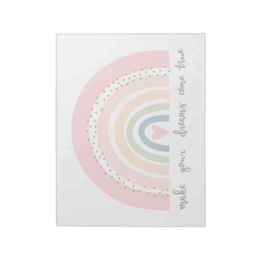 Laat je dromen uitkomen met echte regenboog notitieblok (Linkerzijde)