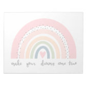 Laat je dromen uitkomen met echte regenboog notitieblok (Voorkant)