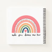 Laat je dromen uitkomen met echte regenboog notitieboek (Achterkant)
