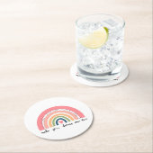 Laat je dromen uitkomen met echte regenboog ronde kartonnen onderzetter (Insitu)